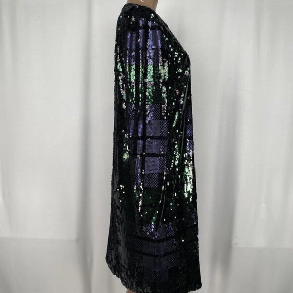 Brooks Brothers Women's Mini Dress Size 10 | Black/Multi Sequin Motif Relaxed - Picture 4 of 8